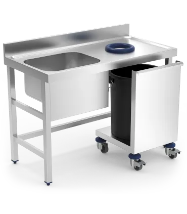 Accesorios Mesas Inox Puerta inox rodante 46x50cms para ocultar y trasladar contenedor Fricosmos 074472 Accesorios Mesas Inox Puerta inox rodante 46x50cms para ocultar y trasladar contenedor Fricosmos 074472