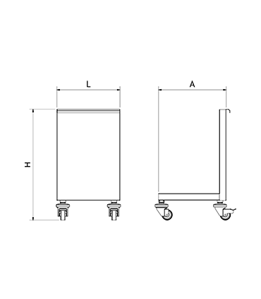 Accesorios Mesas Inox Puerta inox rodante 46x50cms para ocultar y trasladar contenedor Fricosmos 074472 Accesorios Mesas Inox Puerta inox rodante 46x50cms para ocultar y trasladar contenedor Fricosmos 074472