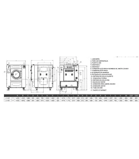 Lavadora Industrial de 60 kgs alta velocidad Primer LS-60 T2