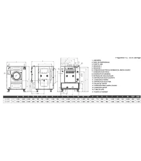 Lavadora Industrial de 120 kgs alta velocidad Primer LS-120C T2