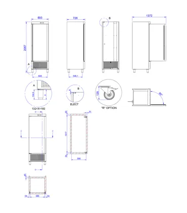 Armarios Refrigerados Snack Armario Refrigerado Inox 1 puerta Serie 700 Edenox APS-701 Edenox