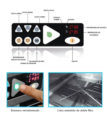Lavautensilios Lavautensilios y bandejas GN 1/1 ó pastelería Adler AT 60 Adler AT 60