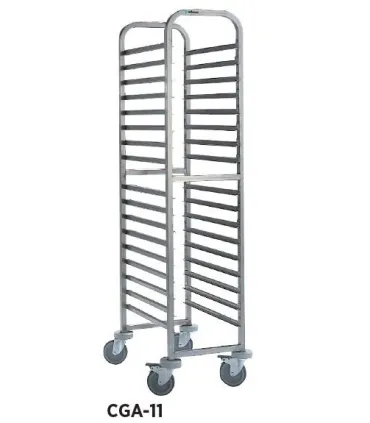 Carros para bandejas Carro soporte alto inox 17 GN 1/1 con ruedas Edenox CGA-11 Edenox 19004961