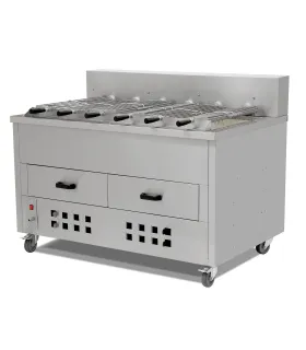 Asador de Carbón horizontal 6 espadas Empero EMP.5YI