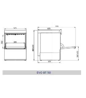 Lavavajillas 50x50 doble pared electrónico Adler EVO-50 BT