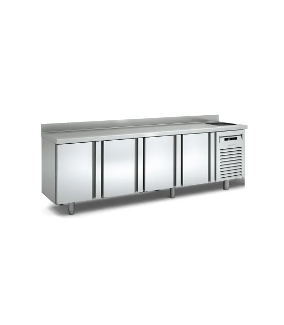 Mesa Refrigerada de 4 puertas y fregadero 2545x600mm Docriluc BMR-250-F