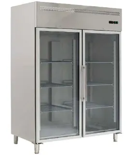 Armario expositor refrigerado Inox 2 puertas GN 2/1 Forcold FIM-GN1...