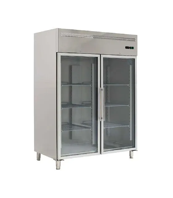 Armario expositor refrigerado Inox 2 puertas GN 2/1 Forcold FIM-GN1410TNG-FC