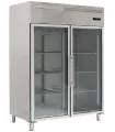 Armario expositor refrigerado Inox 2 puertas GN 2/1 Forcold FIM-GN1410TNG-FC