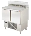 Mesa refrigerada 2 Puertas en Granito y vitrina ingredientes fondo 700mm MRPGC-100E