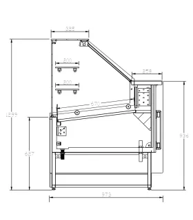 Vitrina refrigerada pastelería frío estático 2000x970mm VRE-200-P