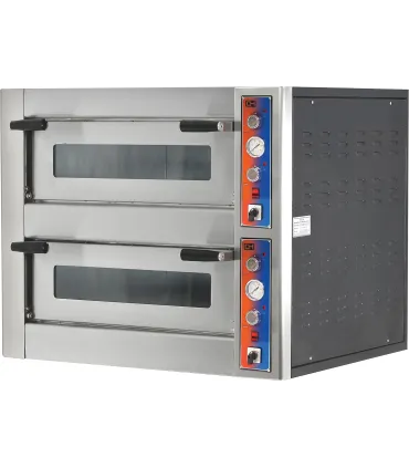 Hornos de Pizza Horno Pizza eléctrico trifásico capacidad 4+4 pizzas de 30 cms EMP5+5 Empero EMP5+5