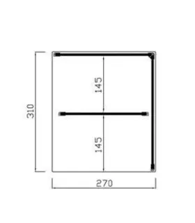 Vitrina neutra recta 2 pisos 1000mm sin puertas VRL-100