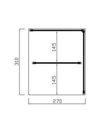 Vitrinas para pastas y bocadillos Vitrina neutra recta 2 pisos 1000mm sin puertas VRL-100 Vitrinas Gómez