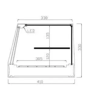 Vitrina refrigerada recta cuba plana 2 pisos 2436mm R-250iE