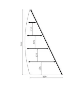 Vitrina neutra cerrada curva de metacrilato 4 estantes 4ECR