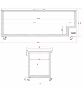 Arcón Congelador 2055 x 715 x 833h mm Edenox NLF-675