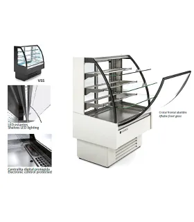 Vitrina Expositora 3 estantes Coreco 950x730x1380h mm VSS-6-9-R