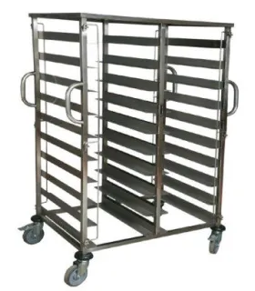 Carros para bandejas Carro de acero inoxidable para 10+10 bandejas isotérmicas Sistema TA-235