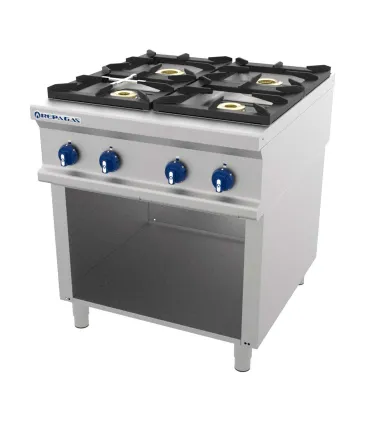 Cocinas a Gas Cocina a gas 4 fuegos con armario 800x900mm Repagas CG-940/S Repagas CG-940/S