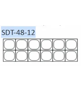Mesa Fría Preparación 1228mm para 12 cubetas GN 1/6 Coreco SDT-48-12