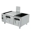 Mueble Soporte 1200mm con horno a gas GN 2/1 para maquinaria de cocina fondo 900