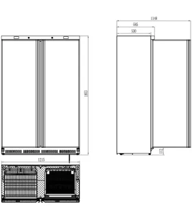 Armario Refrigerado 2 puertas 744 litros Edenox APS-802 HC