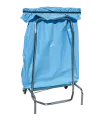 Contenedor porta-bolsas inox sistema "tijera" Apertura a pedal. Capacidad: 100 lts.