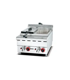 Freidoras a Gas Freidora a Gas doble cuba de 8+8 litros HGF-608 Importación HGF-608