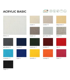 Cojín Completo para silla curva de Terraza en acrílico 220 grs