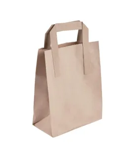 Bolsas de papel Kraft reciclado con asas (Caja 250)