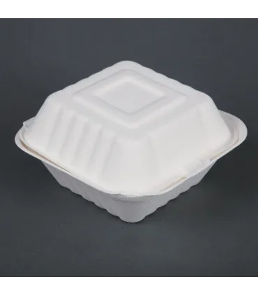 Envases Alimentarios Envase compostable de bagazo para hamburguesa (Caja 500)  DW246