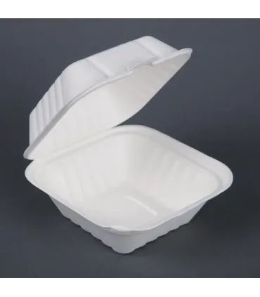 Envases Alimentarios Envase compostable de bagazo para hamburguesa (Caja 500)  DW246