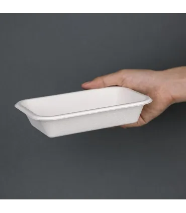 Envases Alimentarios Bandeja compostable de bagazo (Caja 50) Fiesta Green DW347