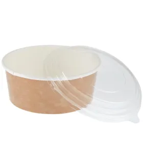 Tarrina en papel kraft con Tapa reciclable de 700ml Colpac (Caja 150)