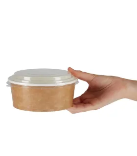 Tarrina en papel kraft con Tapa reciclable de 700ml Colpac (Caja 150)