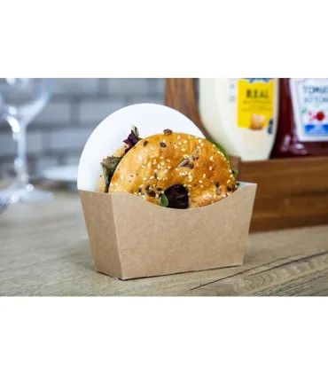 Envases Alimentarios Envase compostable papel kraft para donuts y bagels Colpac (Caja 1000)  FA389