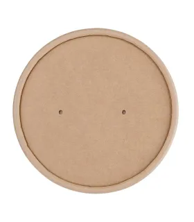 Tapa Compostable para Tarrina de 98mm en Papel Kraft (Caja 500)