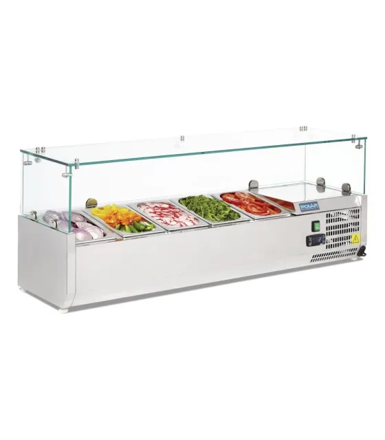 Vitrina fría para ingredientes 5 cubetas GN 1/4 Polar G608