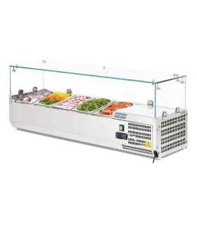 Vitrina fría para ingredientes 5 cubetas GN 1/4 Polar G608