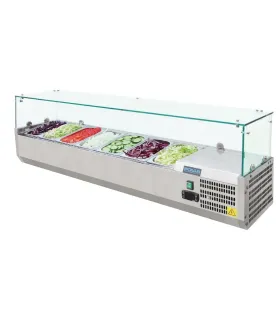 Vitrina fría para ingredientes 7 cubetas GN 1/4 Polar G609