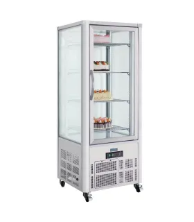 Vitrina de 4 caras Refrigerada inox de 400 litros GD881