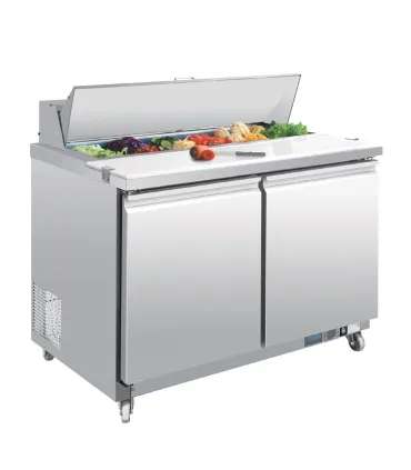 Mesas Frías Fondo 700mm Mesa Fría Mostrador de preparación de 2 puertas Polar GD882 Polar GD882