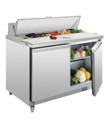 Mesas Frías Fondo 700mm Mesa Fría Mostrador de preparación de 2 puertas Polar GD882 Polar GD882