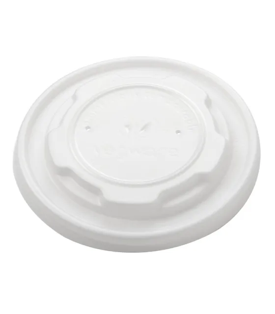 Tapas planas compostables Vegware para tarrina 90mm diámetro  (Caja 1000)