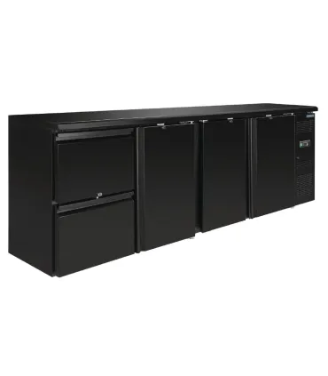 Botelleros Botellero refrigerado negro con 3 puertas y 2 cajones Polar GL188 Polar GL188