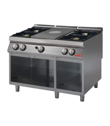 Cocinas a Gas Cocina a gas de 4 fuegos y placa radiante central Gastro M GN084 Gastro-M GN084