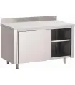Armario bajo acero inoxidable 2000mm puertas deslizantes y peto Gastro M