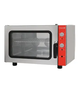 Horno eléctrico de 4 niveles 600x400mm con humidificador Gastro M G...