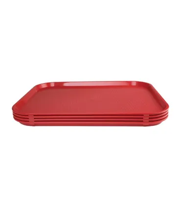 Bandejas Autoservicio Bandeja Fast Food roja 350 x 450mm Kristallon Kristallon P510 Bandejas Autoservicio Bandeja Fast Food roja 350 x 450mm Kristallon Kristallon P510